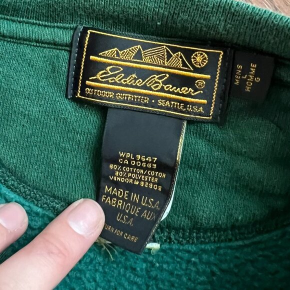 Vintage 90s Eddie Bauer "Field's Finest" Black Lab Sweatshirt - Made in USA - Picture 6 of 16